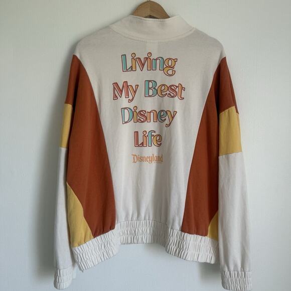 Disney World “ Living My Best Life” 1/4 Zip Pullover Sweatshirt Pockets Logo 1X - Picture 4 of 11
